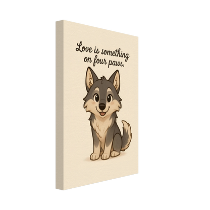 Liefde is een beestje op vier poten | Canvas voor Honden liefhebbers