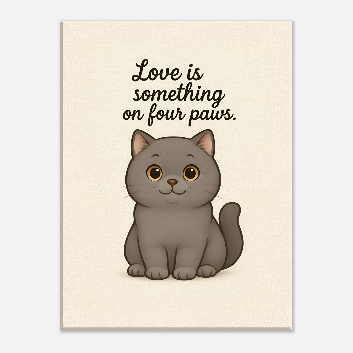 Liefde is een beestje op vier poten | Canvas voor katten liefhebbers