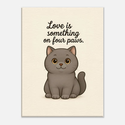 Liefde is een beestje op vier poten | Canvas voor katten liefhebbers