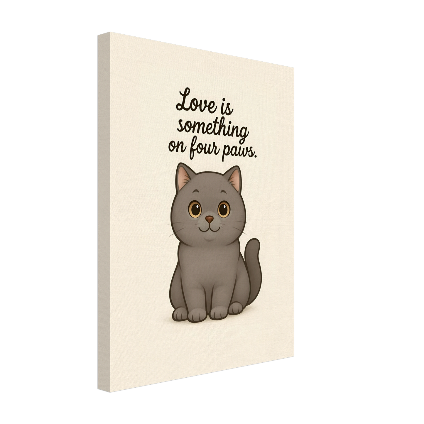 Liefde is een beestje op vier poten | Canvas voor katten liefhebbers