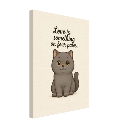 Liefde is een beestje op vier poten | Canvas voor katten liefhebbers