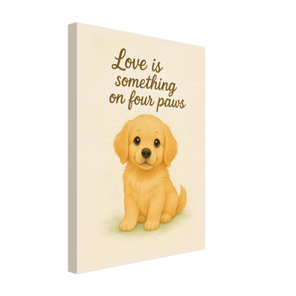 Liefde is een beestje op vier poten | Canvas voor Honden liefhebbers