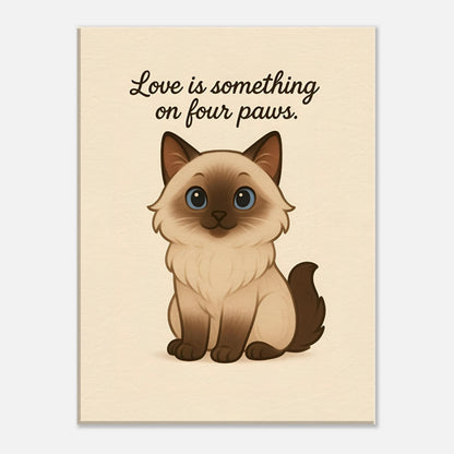 Liefde is een beestje op vier poten | Canvas voor katten liefhebbers