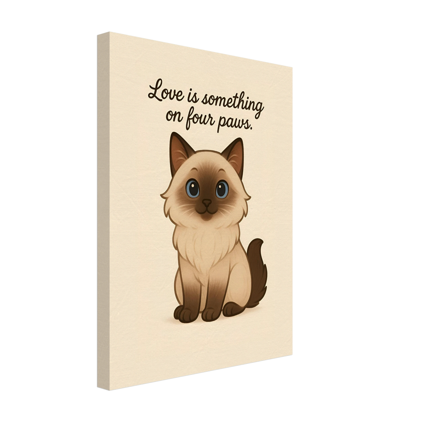 Liefde is een beestje op vier poten | Canvas voor katten liefhebbers