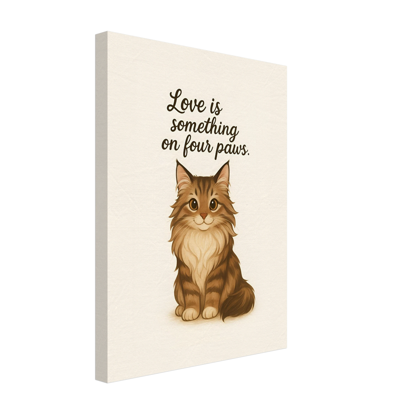 Liefde is een beestje op vier poten | Canvas voor katten liefhebbers