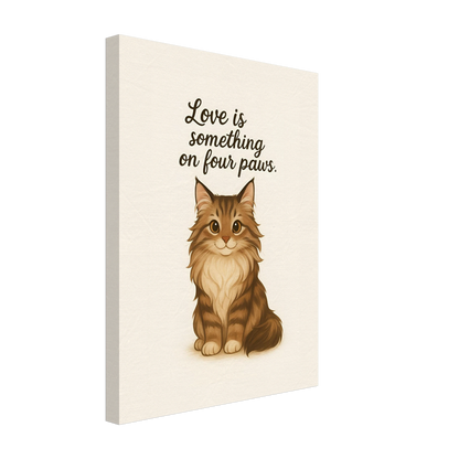 Liefde is een beestje op vier poten | Canvas voor katten liefhebbers