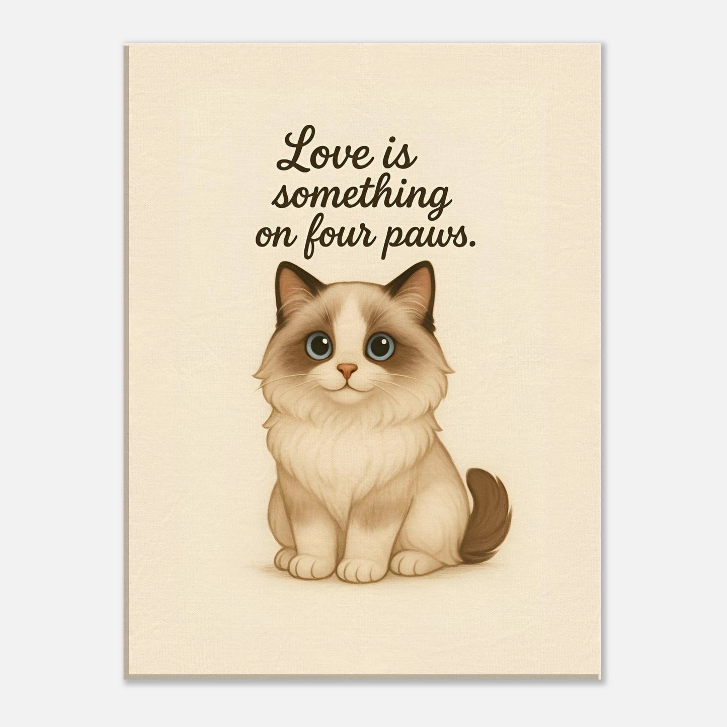 Liefde is een beestje op vier poten | Canvas voor katten liefhebbers