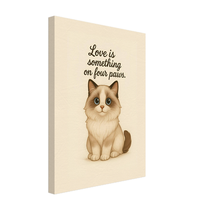 Liefde is een beestje op vier poten | Canvas voor katten liefhebbers