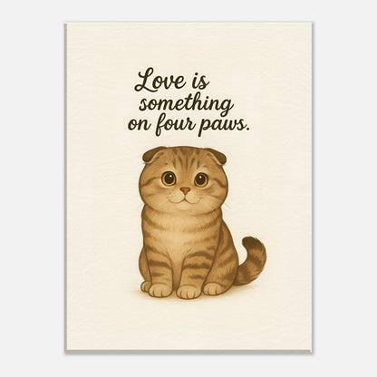 Liefde is een beestje op vier poten | Canvas voor katten liefhebbers