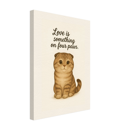 Liefde is een beestje op vier poten | Canvas voor katten liefhebbers
