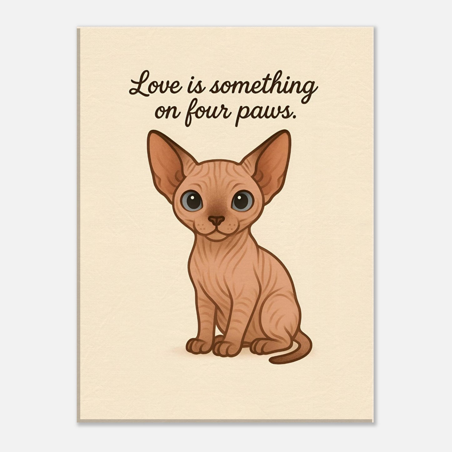 Liefde is een beestje op vier poten | Canvas voor katten liefhebbers