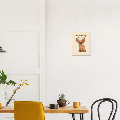 Liefde is een beestje op vier poten | Canvas voor katten liefhebbers