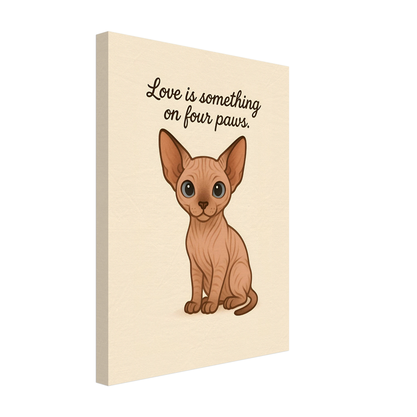Liefde is een beestje op vier poten | Canvas voor katten liefhebbers