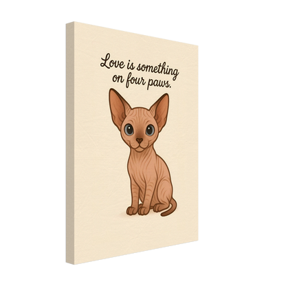 Liefde is een beestje op vier poten | Canvas voor katten liefhebbers