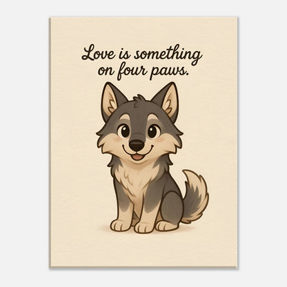 Liefde is een beestje op vier poten | Canvas voor Honden liefhebbers