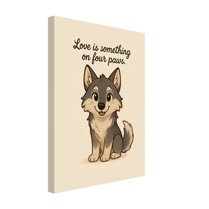 Liefde is een beestje op vier poten | Canvas voor Honden liefhebbers