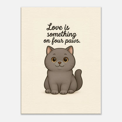 Liefde is een beestje op vier poten | Canvas voor katten liefhebbers