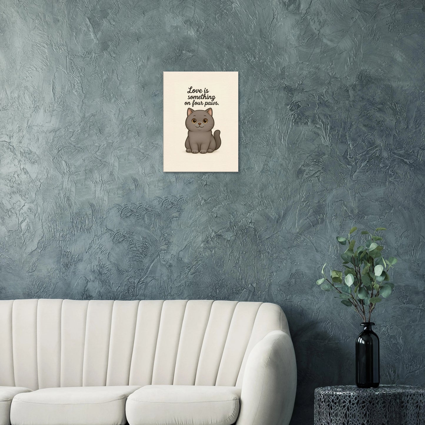 Liefde is een beestje op vier poten | Canvas voor katten liefhebbers