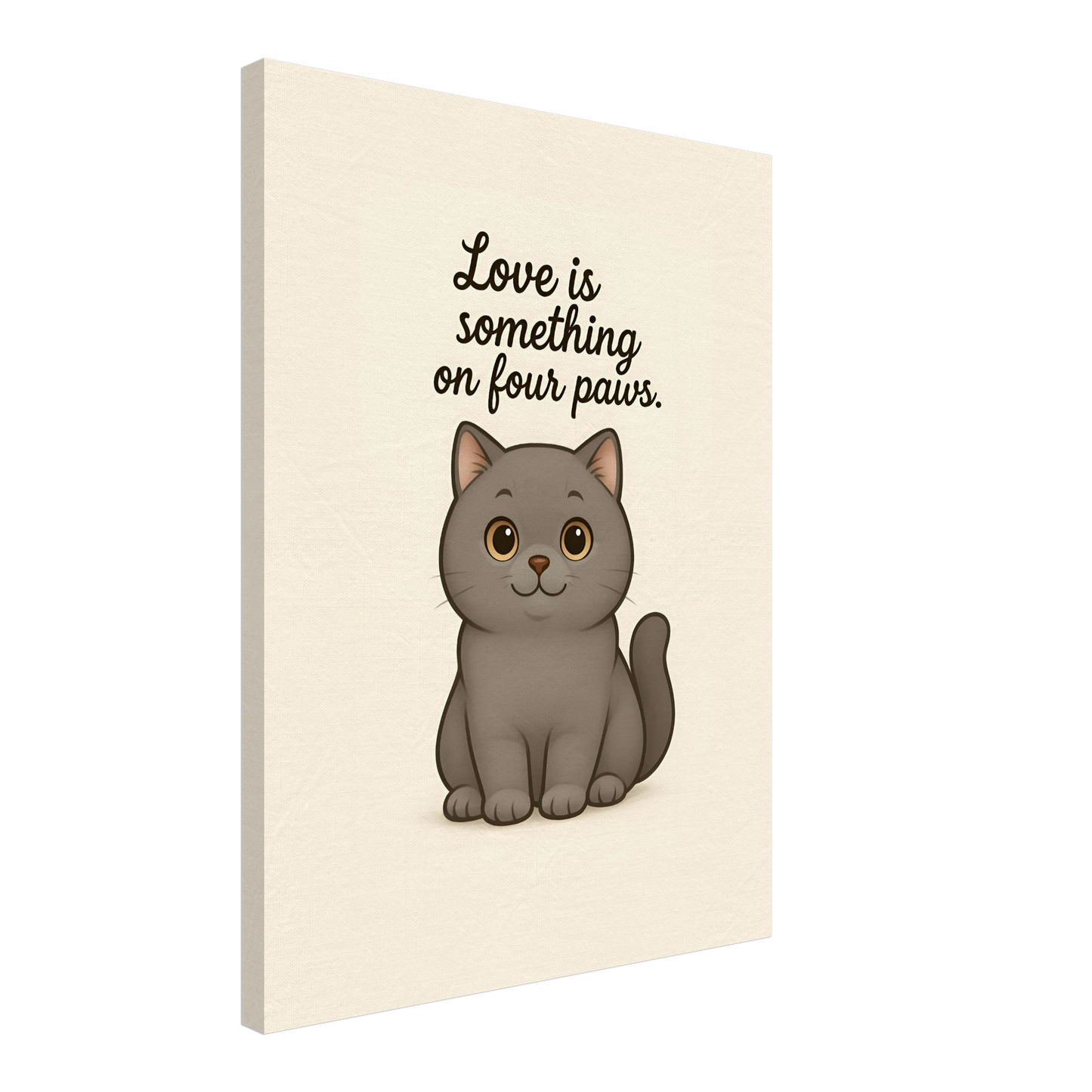 Liefde is een beestje op vier poten | Canvas voor katten liefhebbers
