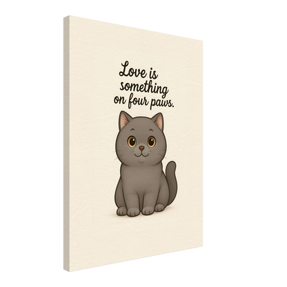 Liefde is een beestje op vier poten | Canvas voor katten liefhebbers