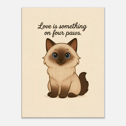 Liefde is een beestje op vier poten | Canvas voor katten liefhebbers