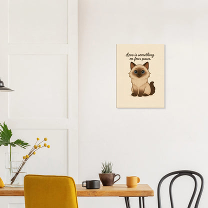 Liefde is een beestje op vier poten | Canvas voor katten liefhebbers