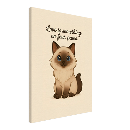 Liefde is een beestje op vier poten | Canvas voor katten liefhebbers