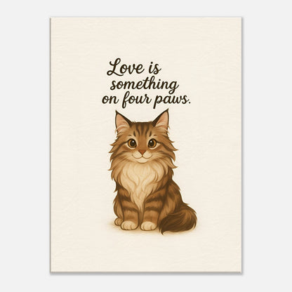 Liefde is een beestje op vier poten | Canvas voor katten liefhebbers