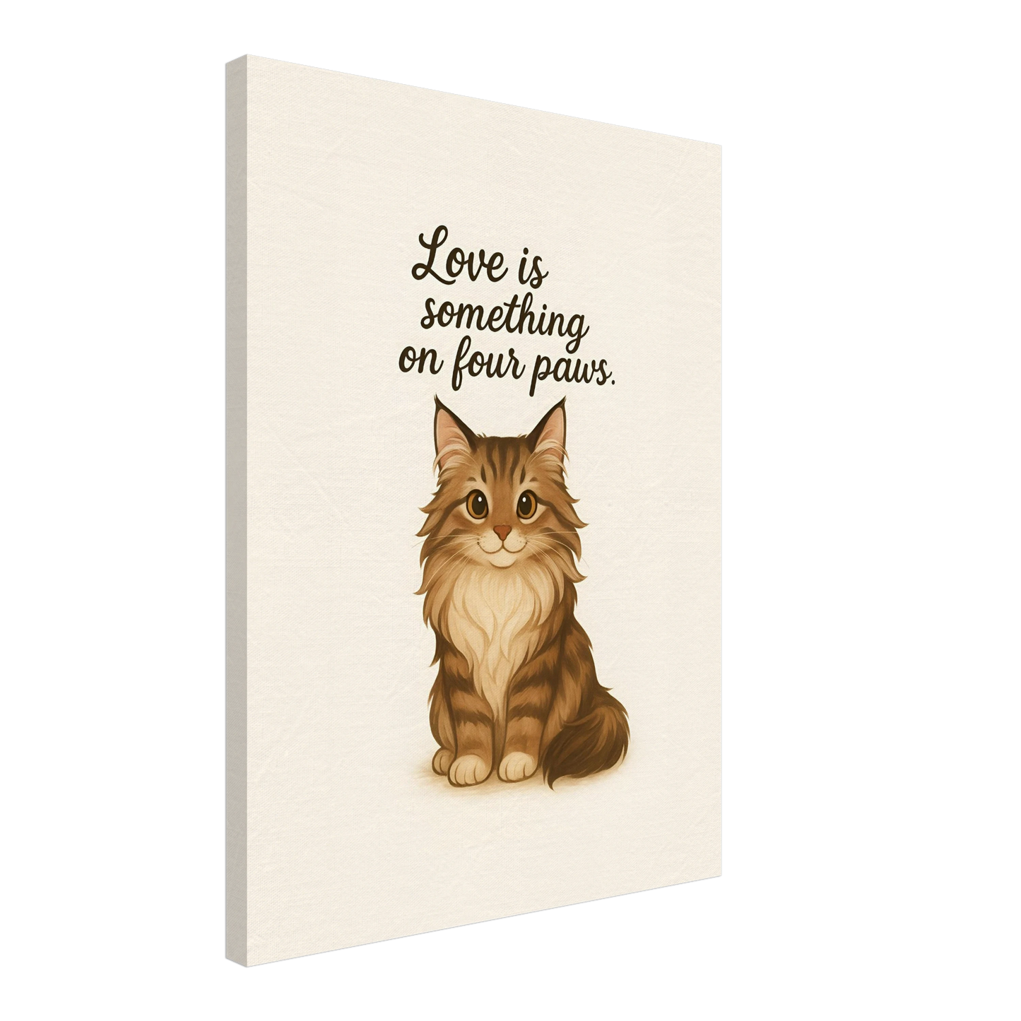 Liefde is een beestje op vier poten | Canvas voor katten liefhebbers