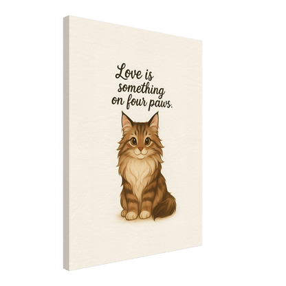 Liefde is een beestje op vier poten | Canvas voor katten liefhebbers