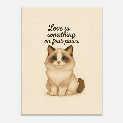 Liefde is een beestje op vier poten | Canvas voor katten liefhebbers