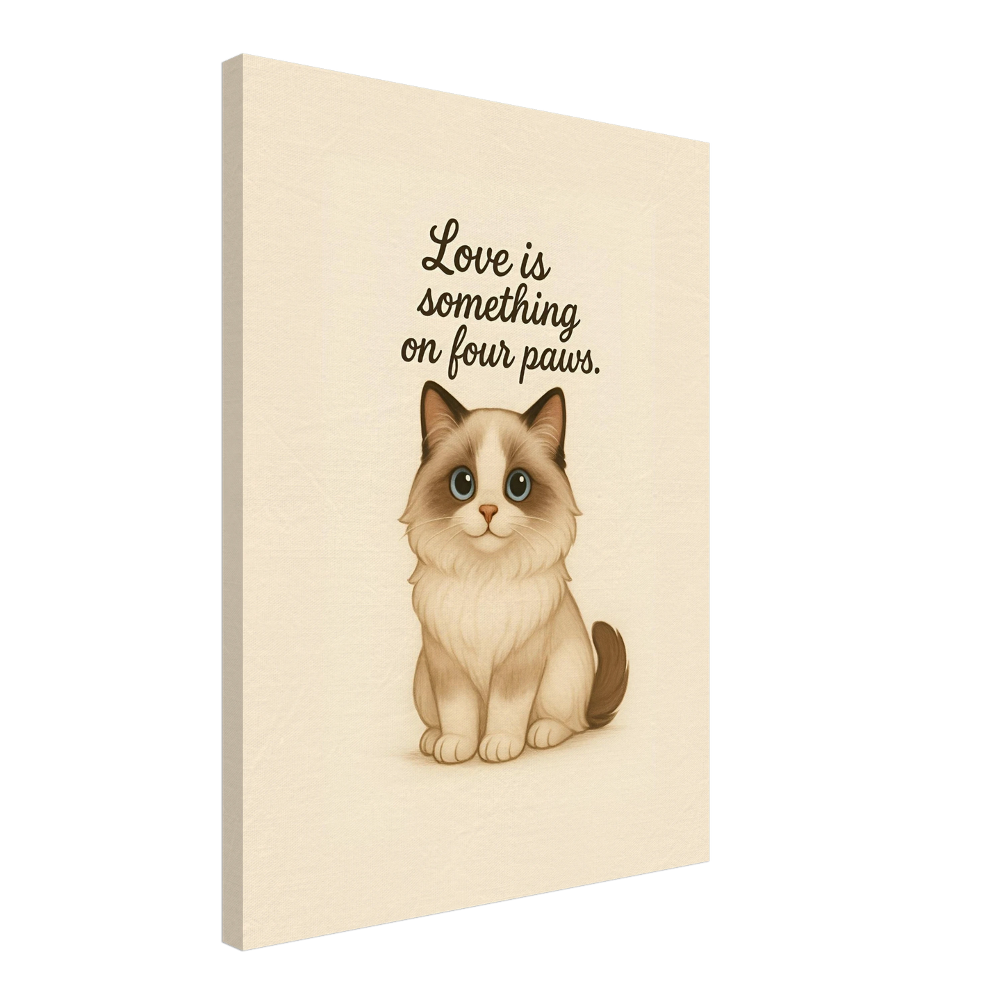 Liefde is een beestje op vier poten | Canvas voor katten liefhebbers