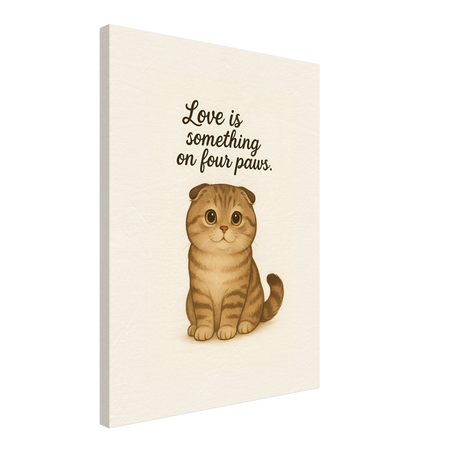 Liefde is een beestje op vier poten | Canvas voor katten liefhebbers
