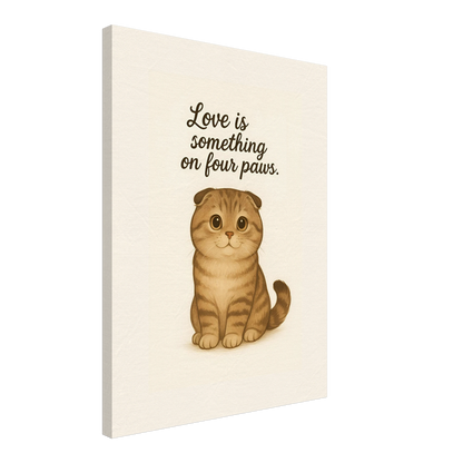Liefde is een beestje op vier poten | Canvas voor katten liefhebbers