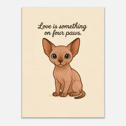 Liefde is een beestje op vier poten | Canvas voor katten liefhebbers