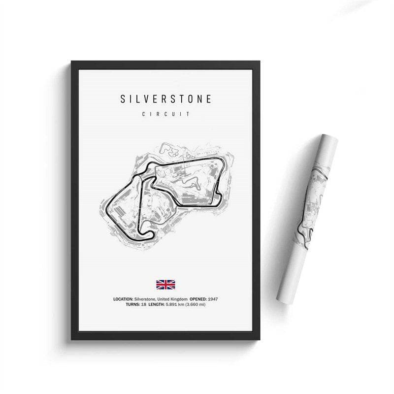 Poster Formule 1 2024 Circuits Grand Prix van Silverstone Laguna Seca zonder lijst - Ralphies.