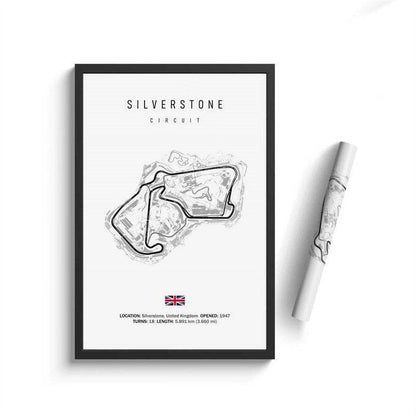 Poster Formule 1 2024 Circuits Grand Prix van Silverstone Laguna Seca zonder lijst - Ralphies.