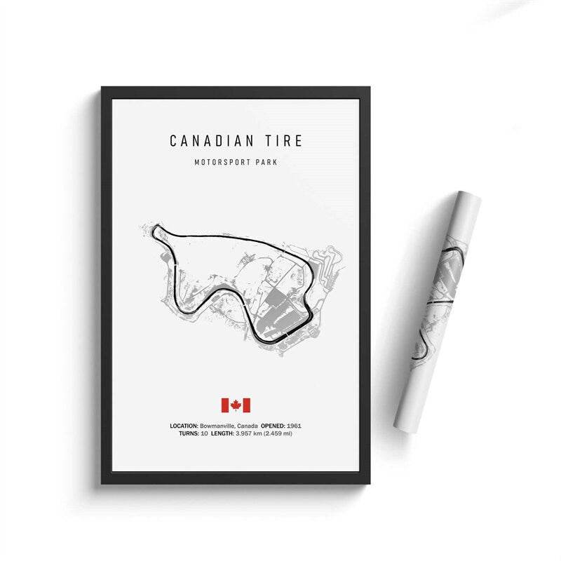 Poster Formule 1 2024 Circuits Grand Prix van Silverstone Laguna Seca zonder lijst - Ralphies.