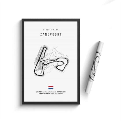 Poster Formule 1 2024 Circuits Grand Prix van Silverstone Laguna Seca zonder lijst - Ralphies.