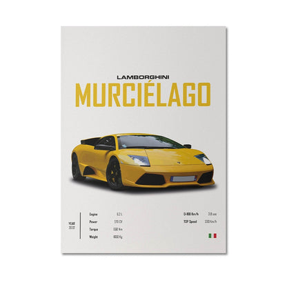Poster LAMBORGHINI Murcielago, Svj ,MCLAREN Senna sportwagen I Wanddecoratie I Print zonder lijst - Ralphies.