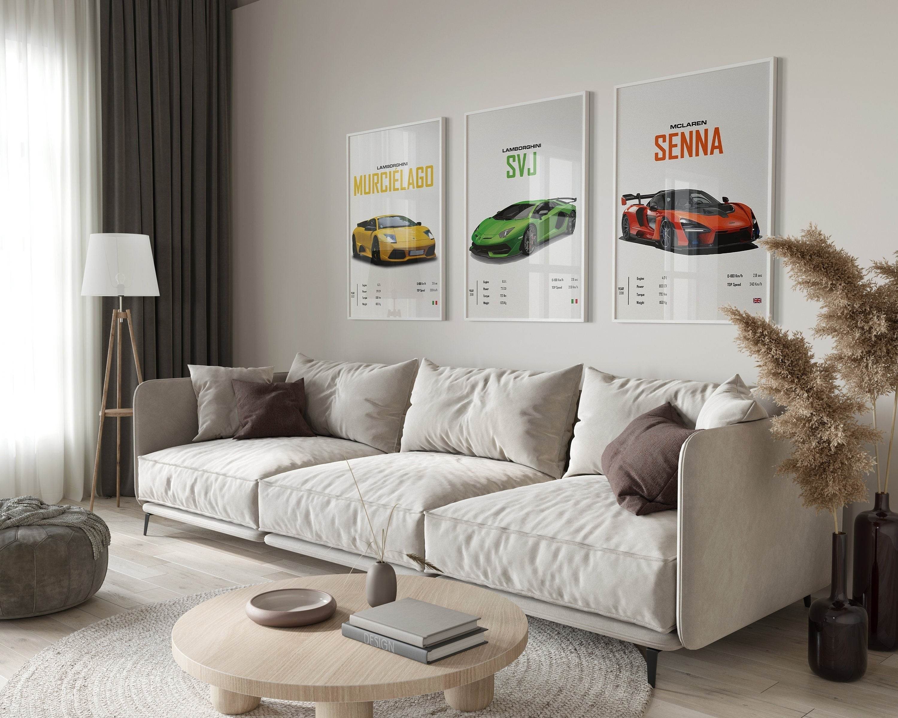 Poster LAMBORGHINI Murcielago, Svj ,MCLAREN Senna sportwagen I Wanddecoratie I Print zonder lijst - Ralphies.