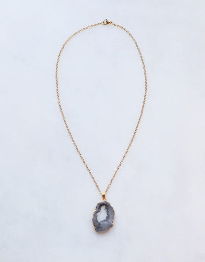 Smokey Druzy Sprinkle Ketting (S)