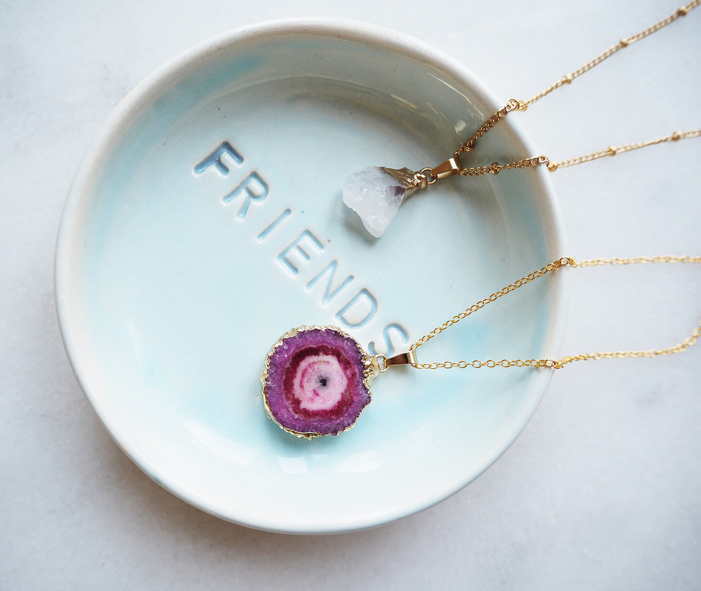 Roze Druzy Agate Ketting voor Liefde & Positiviteit