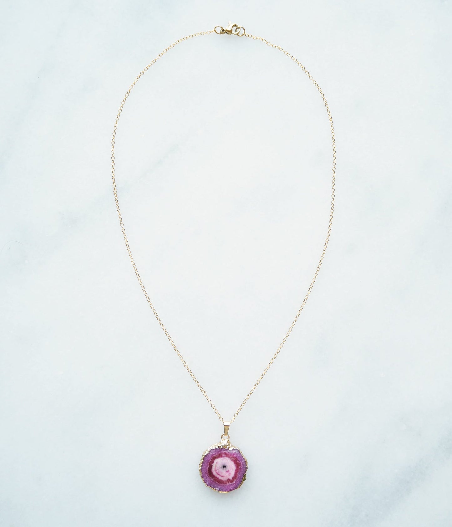 Roze Druzy Agate Ketting voor Liefde & Positiviteit