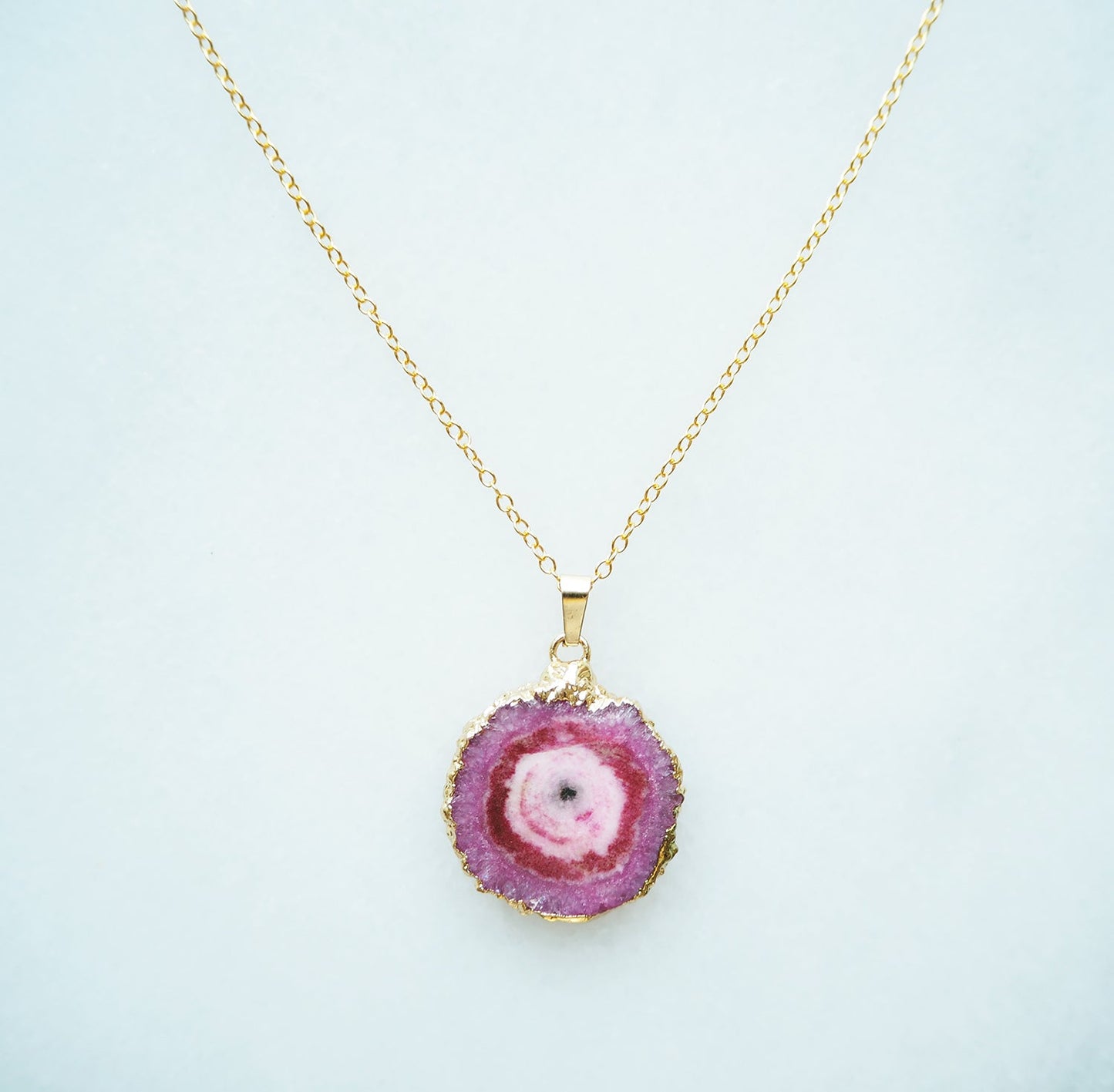 Roze Druzy Agate Ketting voor Liefde & Positiviteit