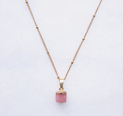 Roze Chalcedony Ketting voor Liefde & Healing