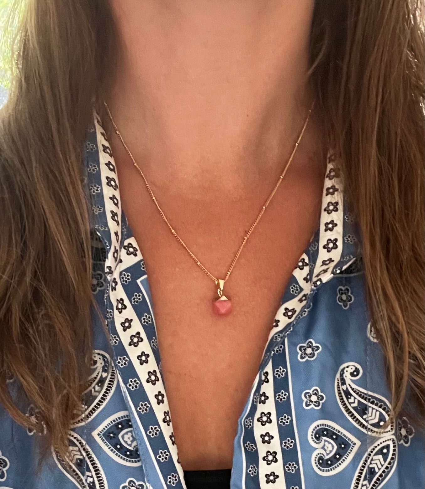 Roze Chalcedony Ketting voor Liefde & Healing