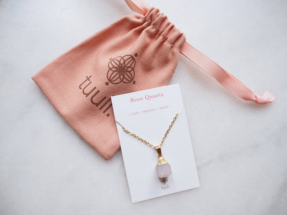 Rosé Quartz Ketting voor Liefde & Vrede