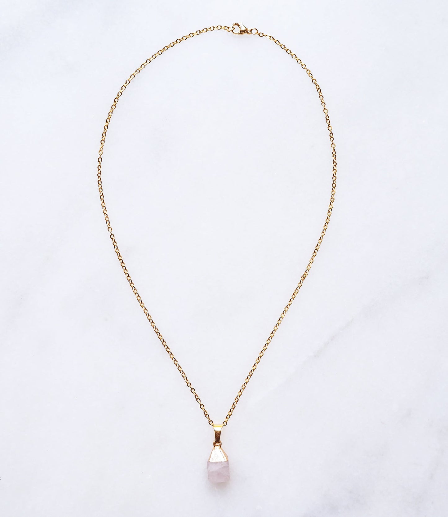 Rosé Quartz Ketting voor Liefde & Vrede