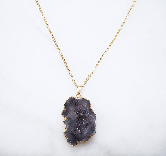 Smokey Druzy Sprinkle Ketting